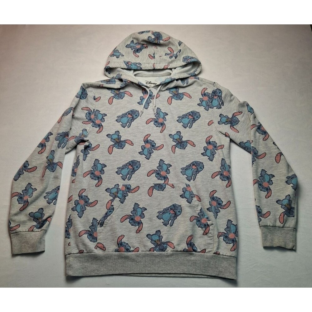 Disney Parks Women’s All Over Stitch Hoodie Sweatshirt Longsleeve Size Medium